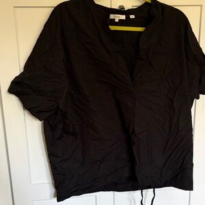 Vince Black V-Neck Blouse